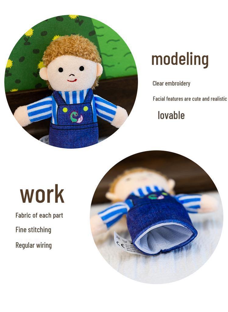 Family Finger Puppet Set for Parent-Child Play - Early Education & Kindergarten Teaching Aids