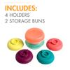 Kids Reusable Silicone Ice Cream Tray, Colorful Popsicle Holders Anti-Drip