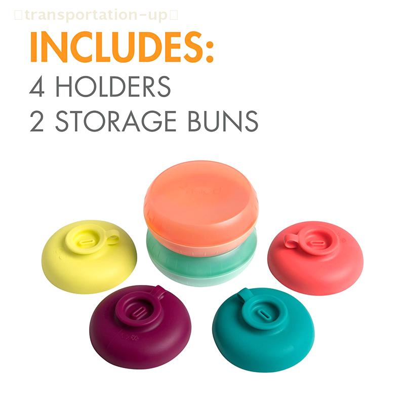 Kids Reusable Silicone Ice Cream Tray, Colorful Popsicle Holders Anti-Drip