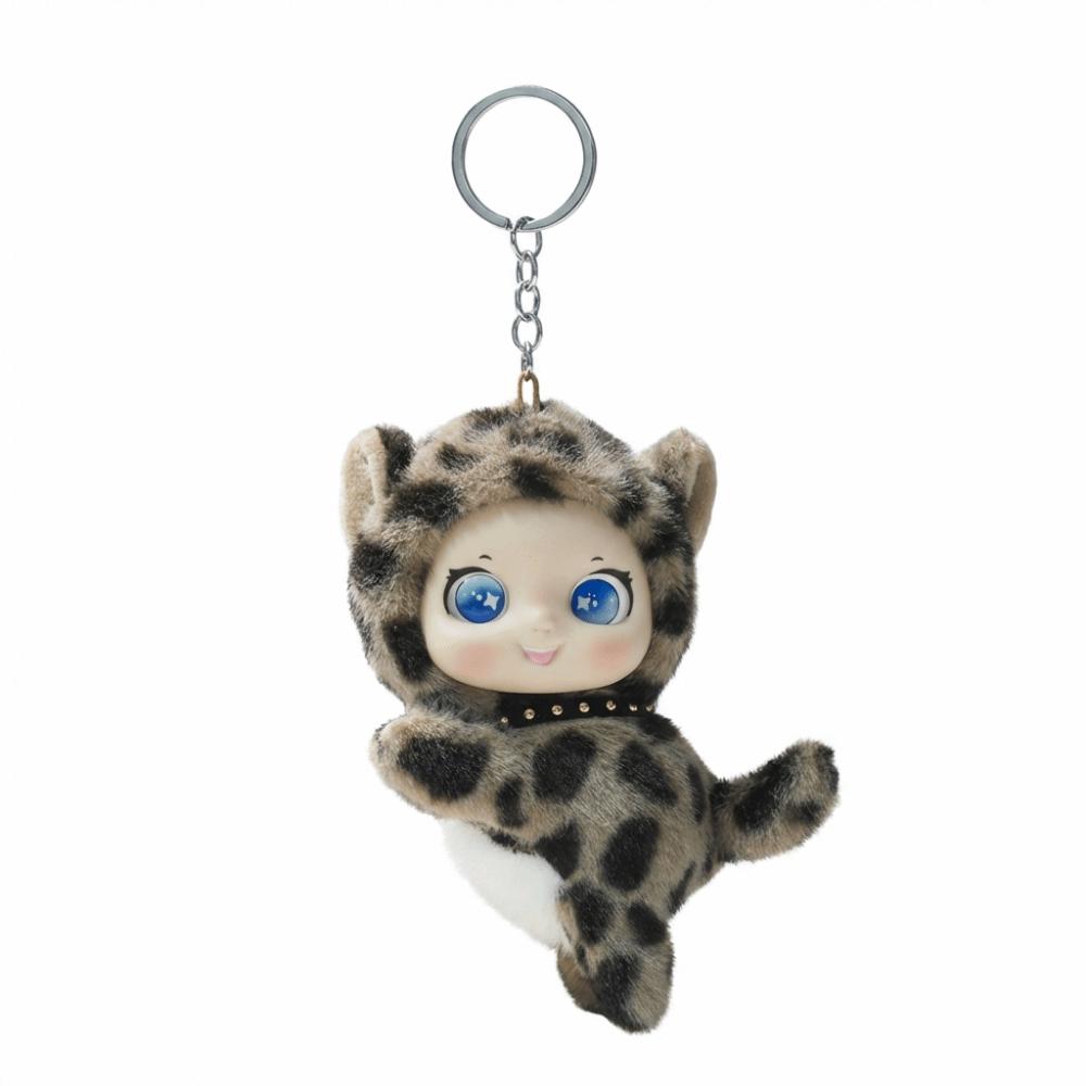 Prone Position Plush animal toy Soft Material Kawaii Plushie Cat plush toy  Backpack Decor Leopard