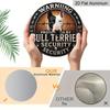2D Flat 1pc, 8x8 In, Printed Aluminum Metal, Rottweiler Security Round Metal Plaque, Wall Home Room Cottage Decor for Streets, Shops, Garages, Farms