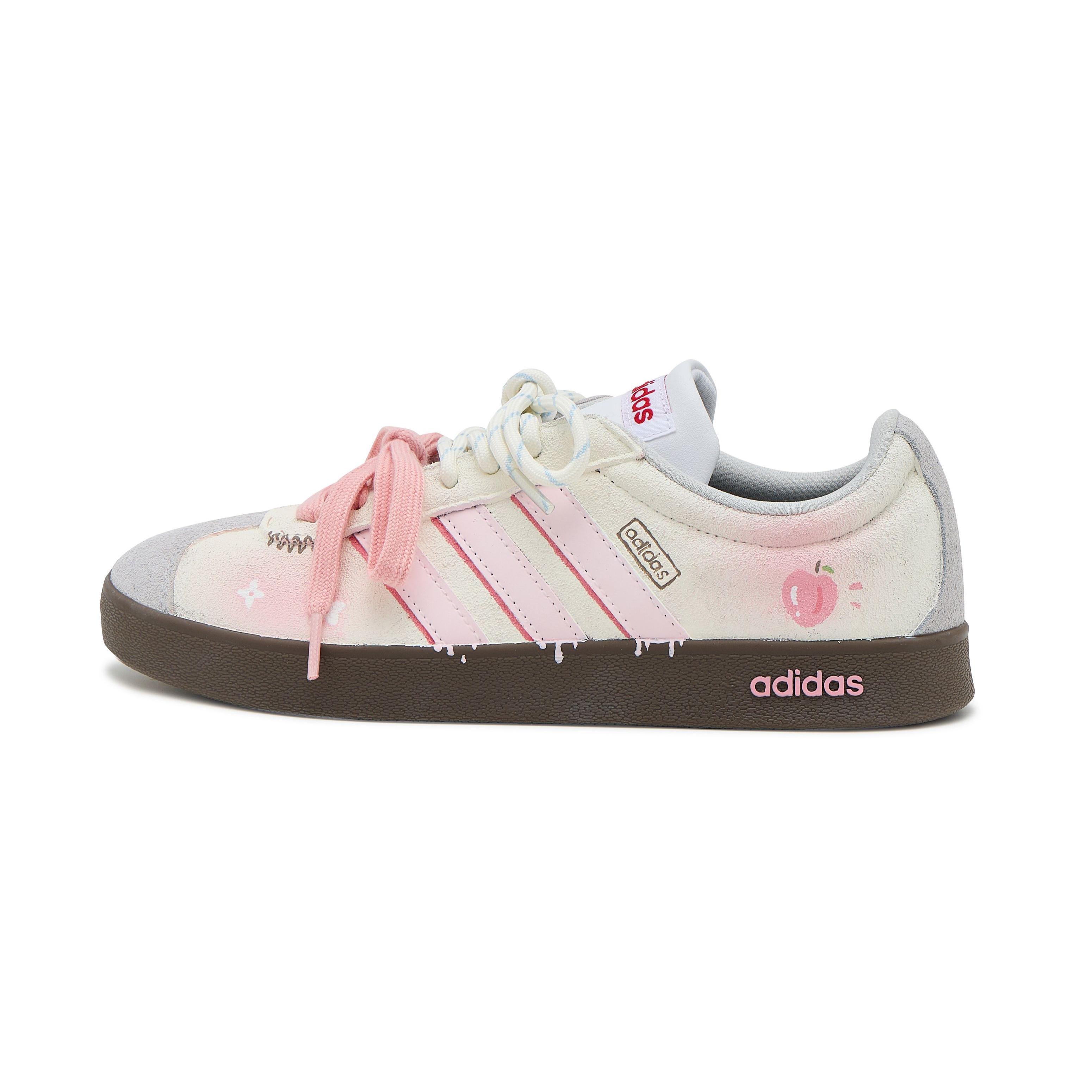 

Adidas VL COURT 2.0 Peach Journal SAML Low top German Army Trainers Unisex Pink JS3003(Team6-) 37⅓