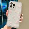 Heart Pink Clear Tpu Air Cushion Shockproof Phone Case For  POCO X6 X3 X5 Mi 14 13T 12T 11T 13 12 Pro 11 Lite 5G NE Cover