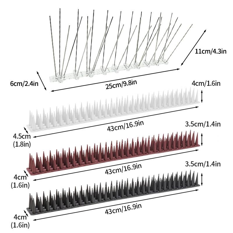 25Cm-200Cm Bird Spike Anti Birds Devices Garden Supplies Pigeon Spikes Pigeon Defense Scare Pigeons Bird Spike