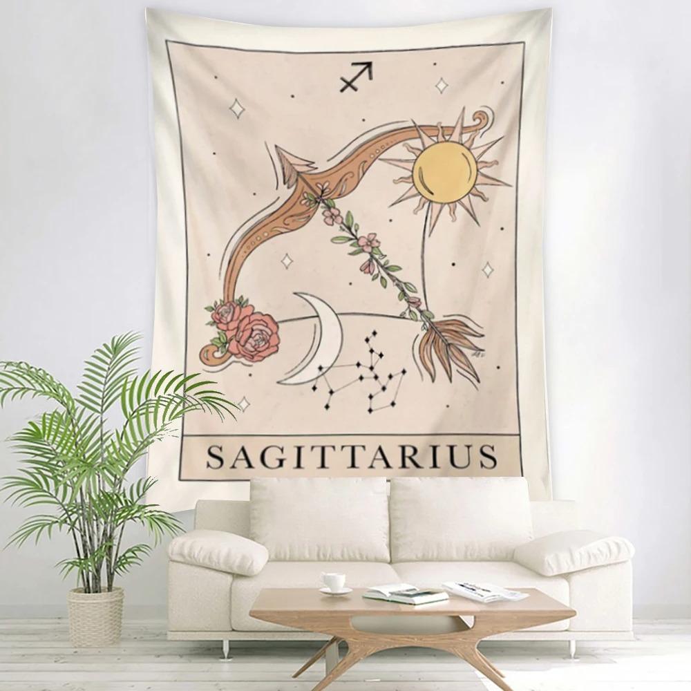 Twelve Constellation Pattern Tapestry Office Living Room Tapestry Home Wall Decoration Tapestry