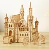 Hallisun 3D Wooden Puzzle for Adults (Ages 14+) - Assembly 3D Castle Puzzle - Mechanical Craft DIY Mechanical Wood Puzzle Toy Hobby Christmas Valentin