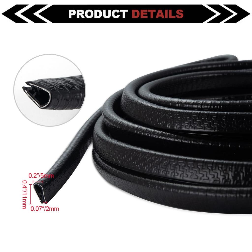 MRCPRIAN Door Edge Car Door No Adhesive Car Rubber Car Trim Door Protector Seal Sedan Truck SUV ATV Protector, Protector, Required, Accessory,
