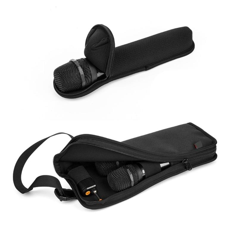 Microphone Carrying Case Inner Holder Pocket Stable Carry Case with Handle Securely Store and Transport Your Microphone