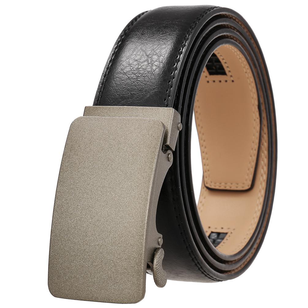 1Pcs Automatic Buckle Belt, Cowhide Men'S Belt, Fashion Belt, Belt Ly36-0101-1