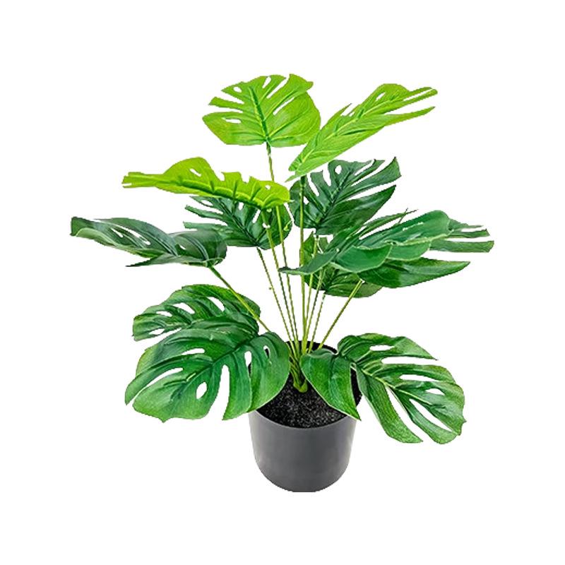 Nordic Monstera Artificial Plants - 12 Heads for Indoor/Outdoor Decor, Wall Art, and Landscaping