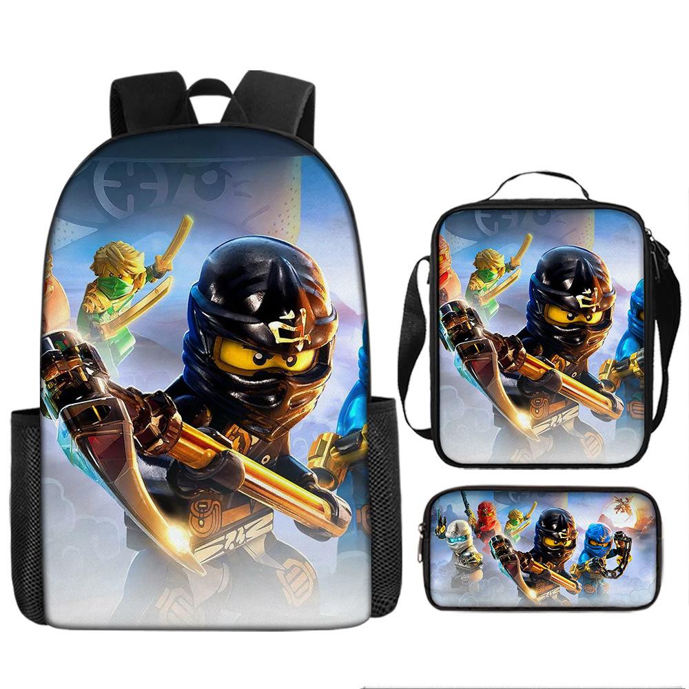 Cartoon-Rucksack-Set 3 Teile Leichte Schultasche für Mittelschüler Umhängetasche