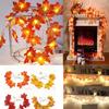 Pendant Maple Christmas Leaves Lighted Fall Garland 102030 Led Lights String