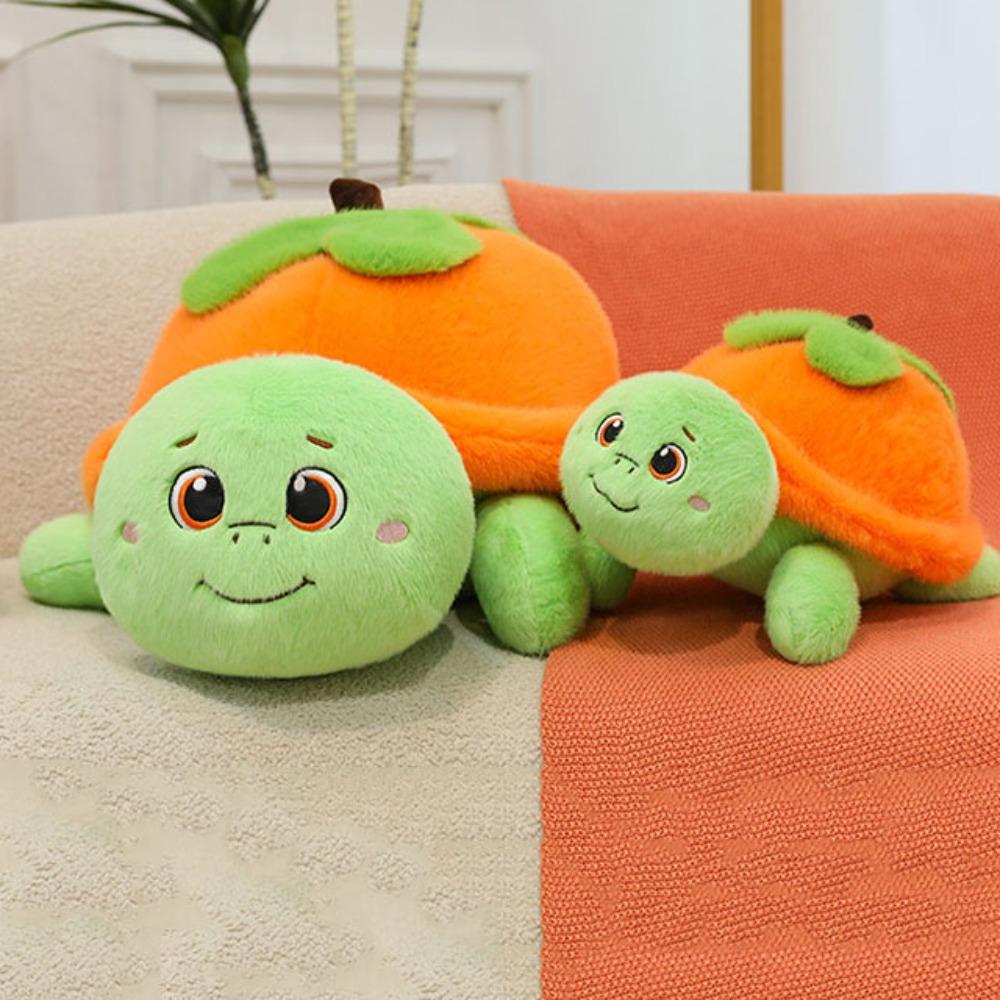 Pumpkin Tortoise Plush Toys Fluffy Turtle Animal Doll Novelty Turtle Stuffed Doll  Car Decor