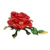 Scatola Portagioielli a Forma di Rosa Squisita Elegante Lucida Scatola Porta Anelli per Decorazione da Scrivania