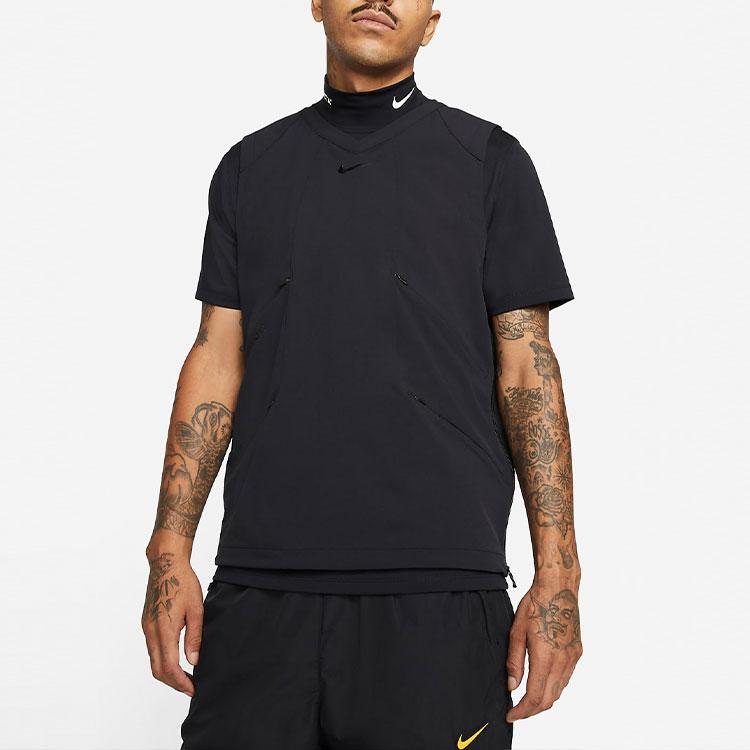 Nike x Drake Nocta Golf Series Multi-Pocket Mesh Breathable Woven Vest Men Vest Black DJ5583-010