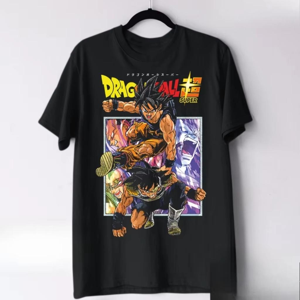 Dragon Ball 2026 New Hot Summer Super Goku Retro Tshirt Oversized Unisex Short Sleeve Anime Print for Men Women Kids Y2k
