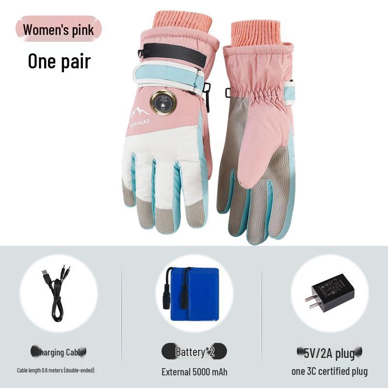 Infrared Heated Winter Gloves for Outdoor Cycling, Motorcycling & Skiing