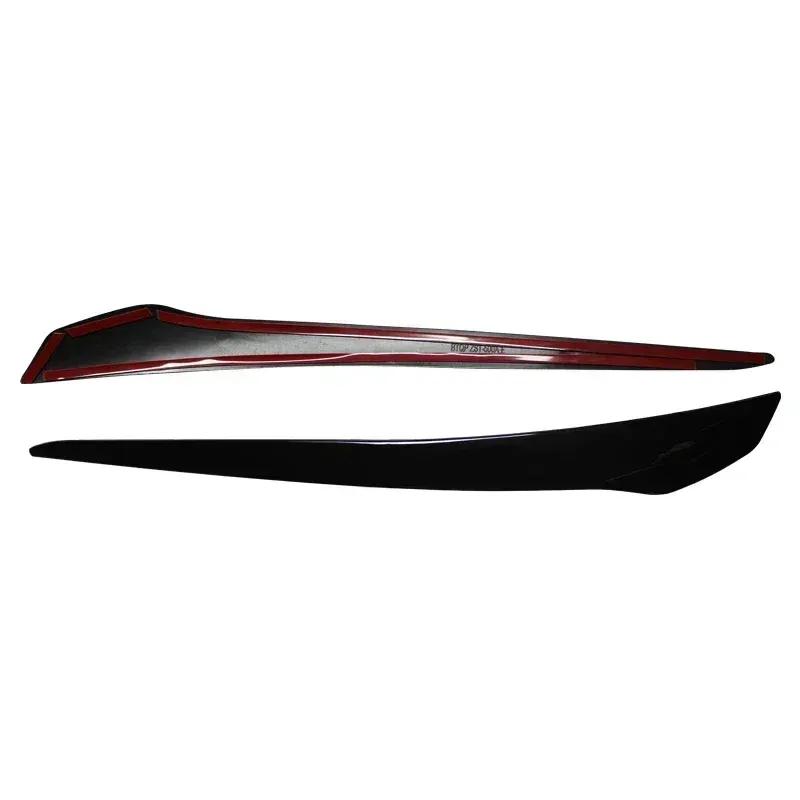 For BMW E92 E93 2007-2014 Gloss Black ABS Plastic Front Headlight Eyebrow Eyelid Lid Trim Lamp Cover Sticker Car Accessories