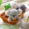 PP Cotton Koala Plush  Toy Fluffy Frog Plush Doll Creative Plush Desktop Buddy Toy  Children's Day