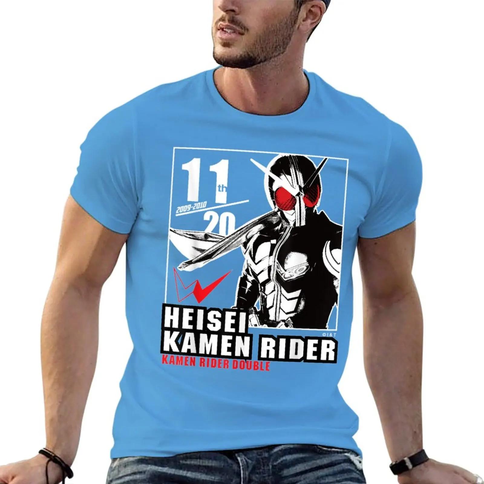 Kaunisex Rider W Heisei Rider Anniversary Tshirt Oversizeds Summer Tops Unisexs Graphic Tshirts Funny S