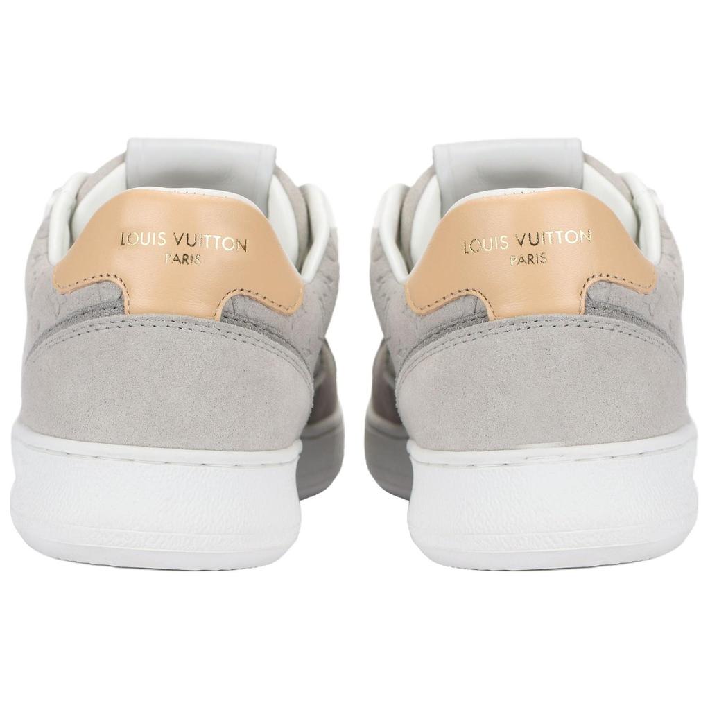 LOUIS VUITTON Stadium Cow Leather Low top Skateboard Shoes Women's Gray 1AGXQ8
