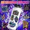 50PCS Waterproof Neon Graffiti Stickers Set for Guitar Skateboard Car Phone Toy Creative Cartoon Decoration Notebook