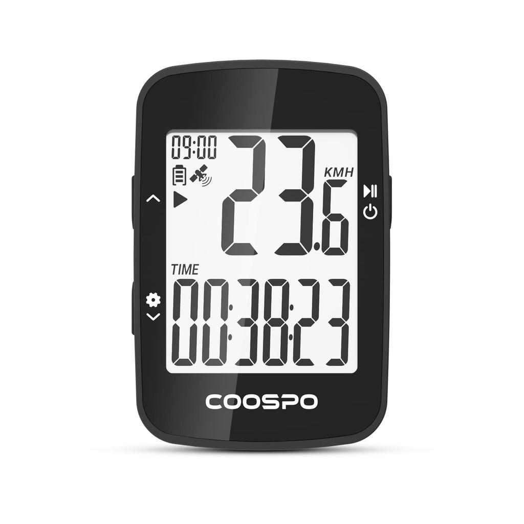 COOSPO Cycle Computer GPS Wireless Cycling Computer with Built-in Battery, App Compatible, IPX7 Waterproof, 2.3-inch Display, Strava Sync, Speedometer