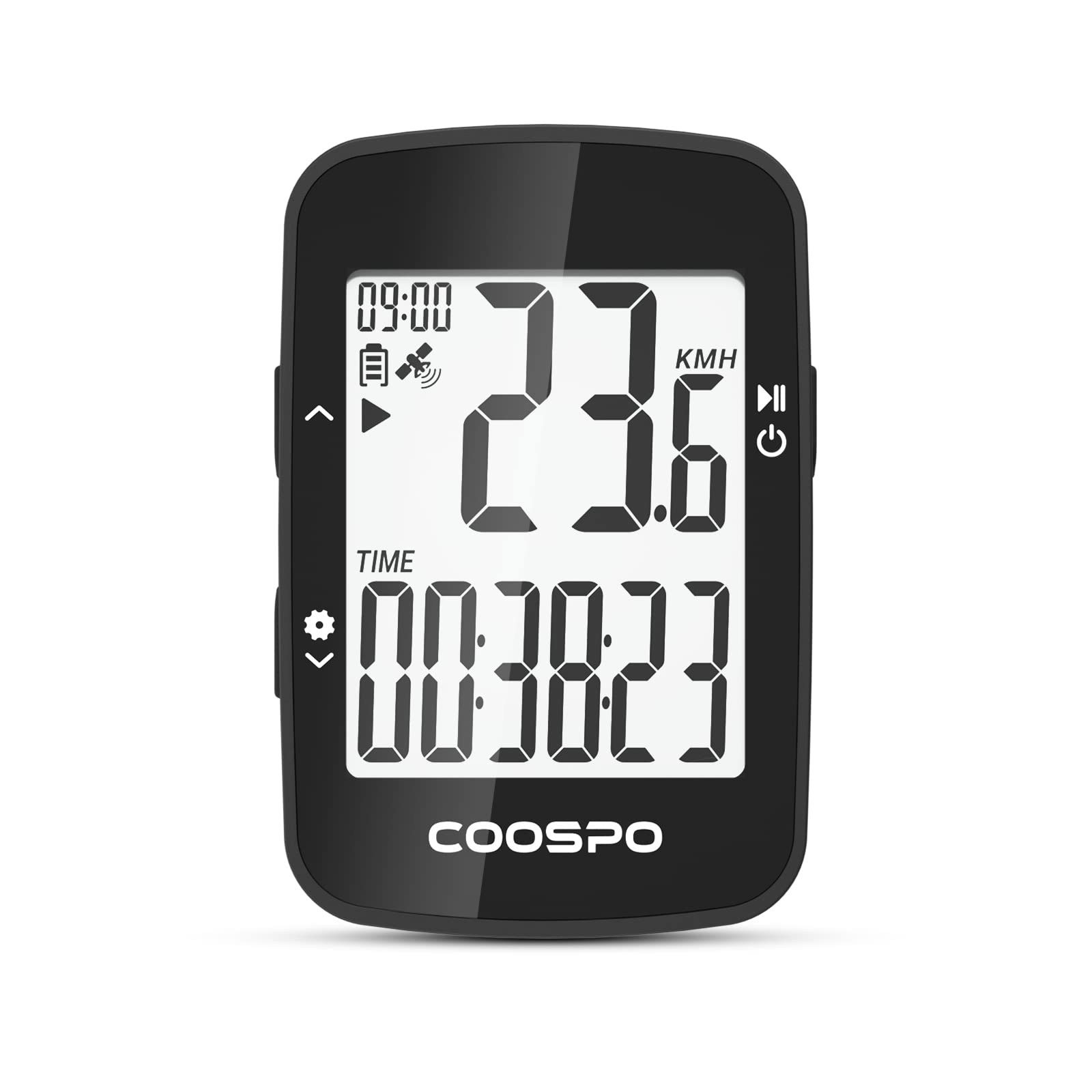 

COOSPO Wireless Cycling Computer with GPS and IPX7 Strava and Speedometer Speedometer, Built-in App, Waterproof, 2.3-inch Display, Sync, чорний