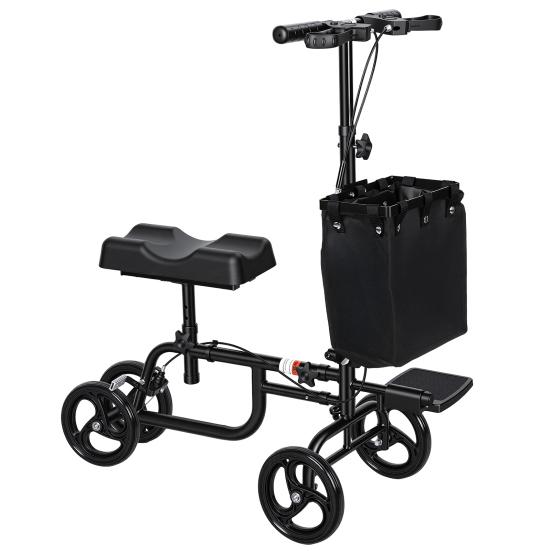 Knee Scooter, Knee Walker for Surgery, Broken Foot, Ankle Injury, Lightweight Crutch Alternative Medical Scooter with Dual Braking System for