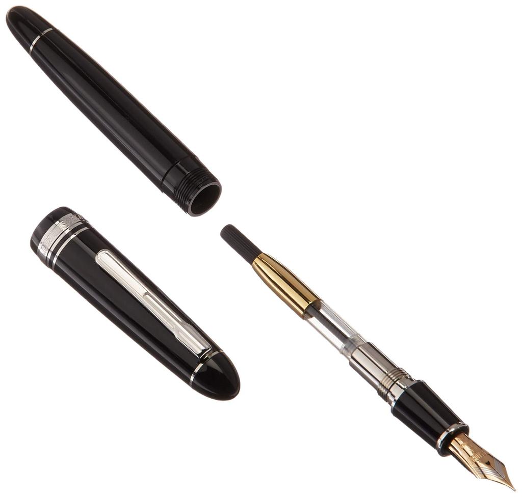 Platinum President Fountain Pen, Black, Medium Nib, PTB-25000PR#1-3
