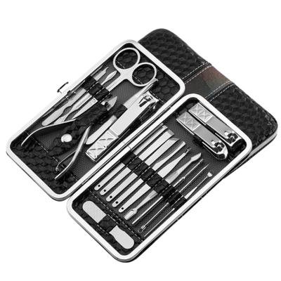 18Pcs/Set Stainless Steel Nail Art Manicure Tool Clipper Scissors Tweezer Cutter