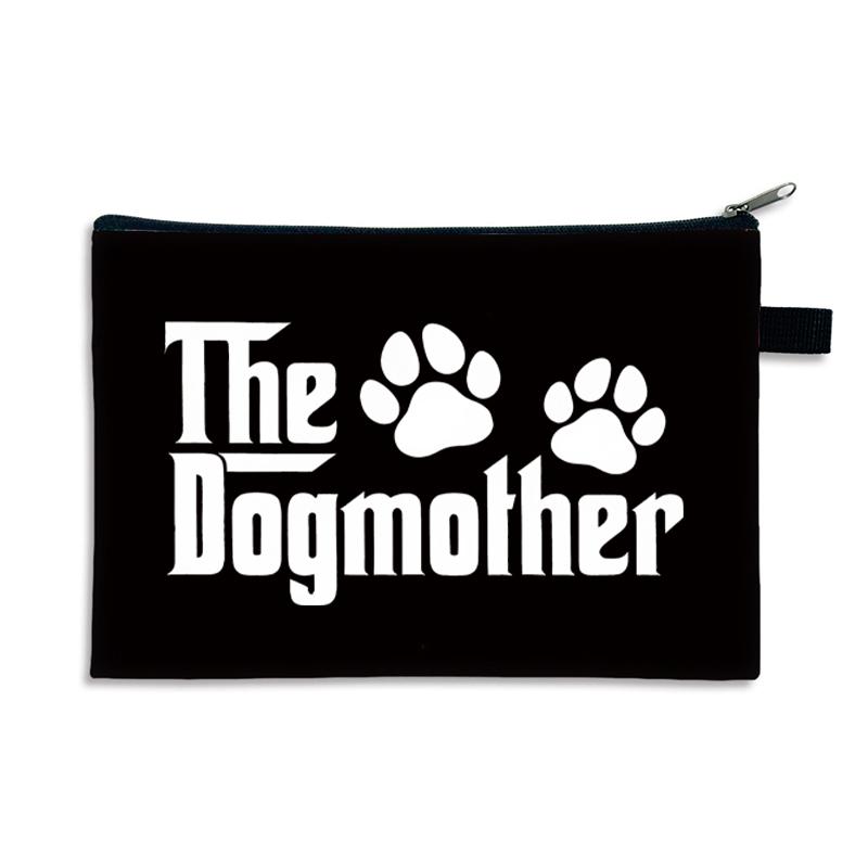 

Fun Mother s Day Gift Cosmetic Bag for Mom Watercolor Dog Mom Heartbeat Paw Print Zipper Pouch Dog Lover Women Makeup Bag