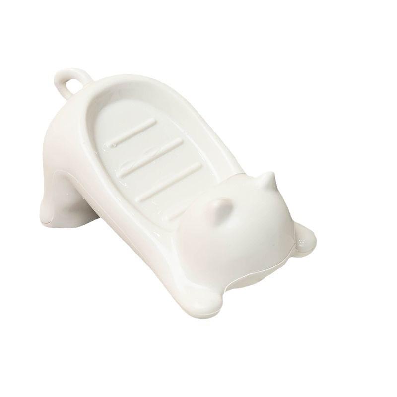 Adorable Cat Soap Dish - Creative Bathroom Holder & Draining Tray