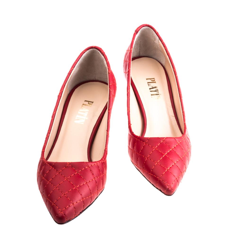 Mid Heel Echtleder Special Design Damenschuhe