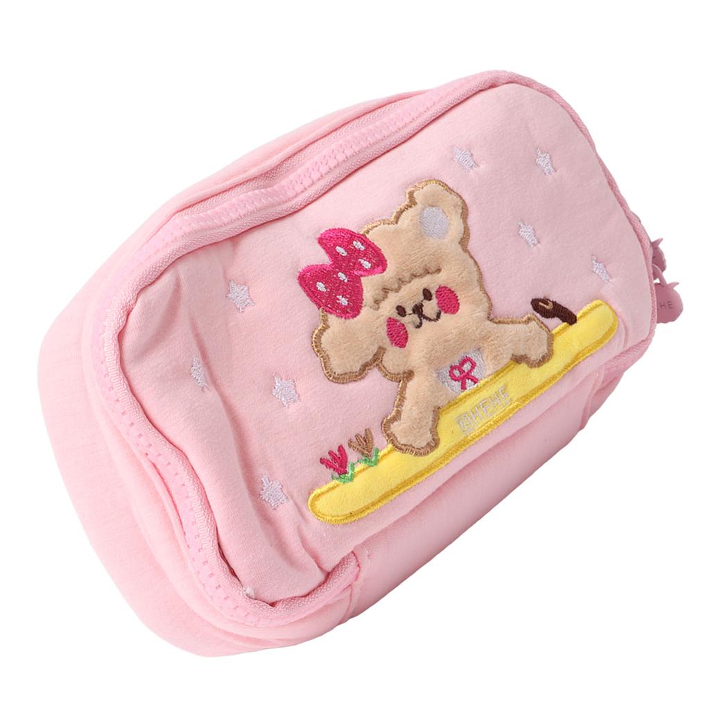 Pencil Bag Cotton Cute Puppy Pattern Large Capacity Cartoon Pencil Pouch for Students