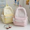 Schoolbag Milk Fufu Plaid Corrugated Lace Girl Heart Travel Small Backpack Japanese Sweet Wind Student Party Backpack