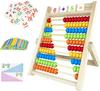Nutabevr Calculator Calculator Frame, Children's Primary School Abacus for Counting and Calculation, Wooden Calculator Slider with 100 Beads