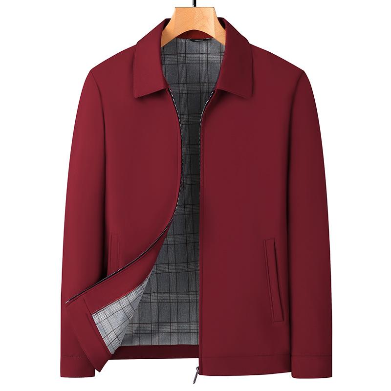 Autumn New Casual Jacket Men's Middle-aged and Elderly Executive Jacket Men's Clothing