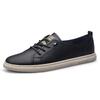 Fashion Genuine Leather Lace-up Fashion Sneakers Unisex Casual Skateboarding Shoes Memory Foam Insole Spring Comfortable Walking Shoes