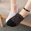 Женские носки-подследники из жемчужного кружева - Невидимые, Тонкие, Универсальные хлопковые для лета