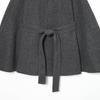 Giacca in lana casual autunnale e invernale, stile europeo e americano, con colletto alla coreana e maniche a pipistrello