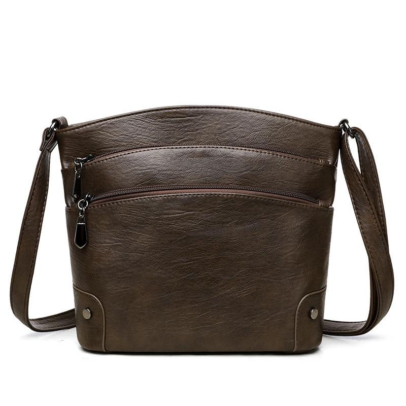 

Popular Middle-aged and Elderly Three-layer Women s Crossbody Bag, New Minimalist Women s Bag, Casual Mom Bag, Women s Shoulder Bag коричневый