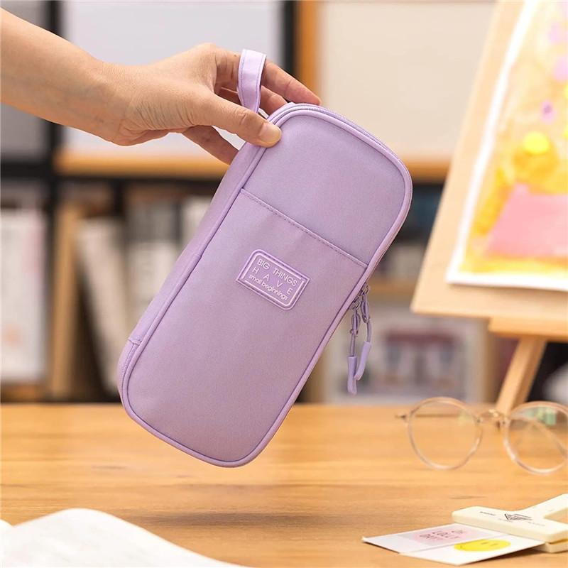 Large Pencil Case for Girls Big Capacity Pencil Pouch Stationery Organizer Portable Office Stationery Makeup Bag