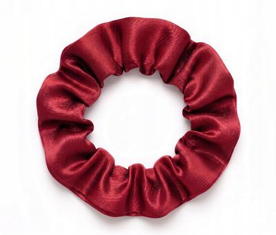 Silk Scrunchie Mulberry 6A Red S Premium