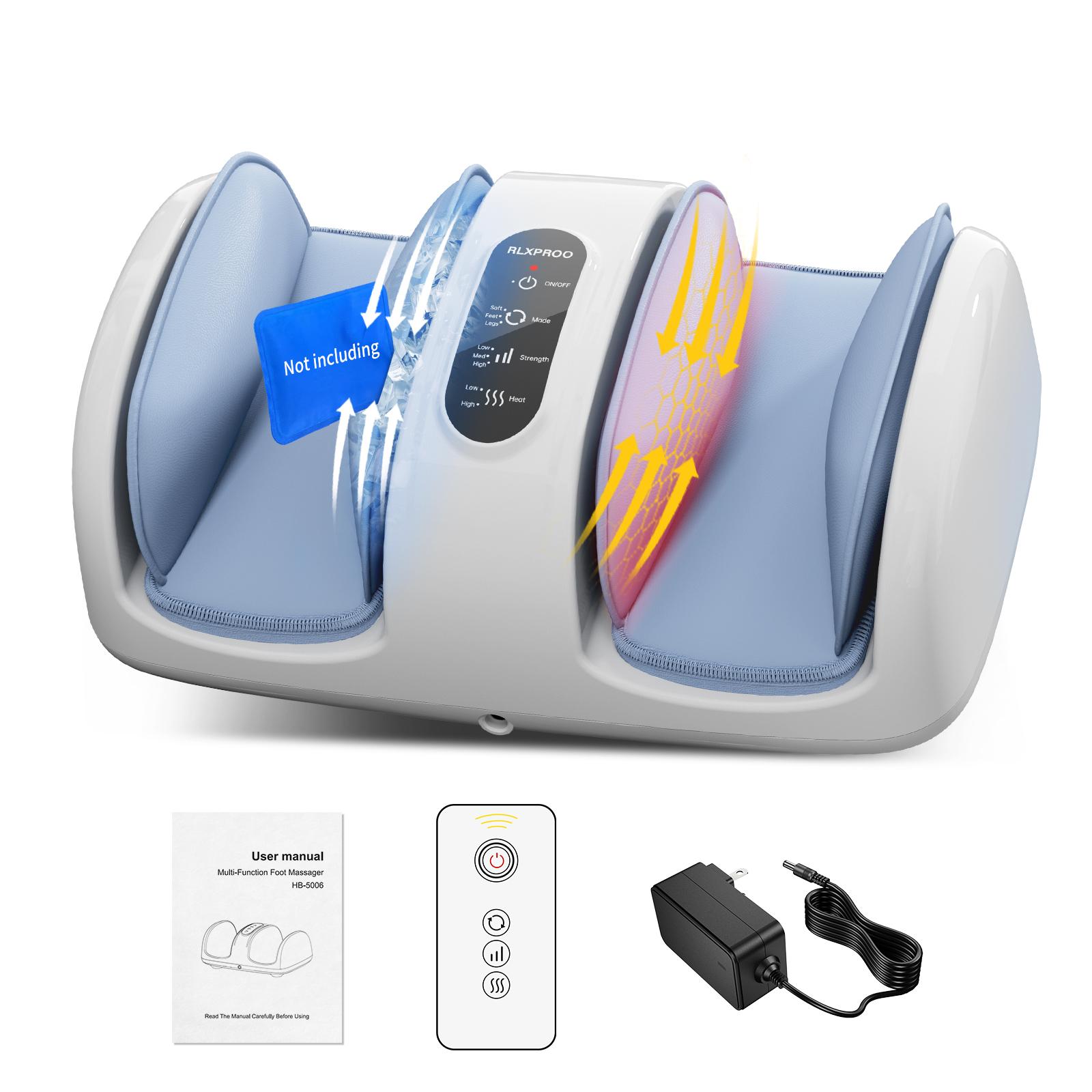 

Electric-Powered Shiatsu Foot Massager Featuring Heat Deep-Tissue Kneading Action And Rolling For Tired Feet Stress Relief Gift For Parents Home US Plug