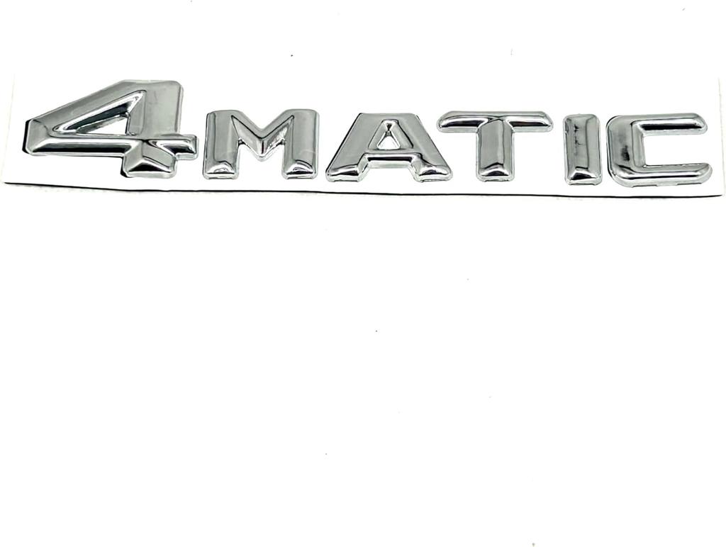 2pcs 3D CAR STYLING ABS Letter 4MATIC Logo Emblem Decal for Car Side Fender Rear Trunk Emblem Badge Chrome Decal Sticker