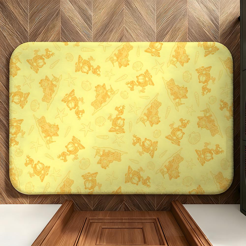 Cartoon G-Garfield Floor Mat Soft Flannel Floor Mat  Suitable for Entryways, Living Rooms, Bedrooms, and Bathrooms
