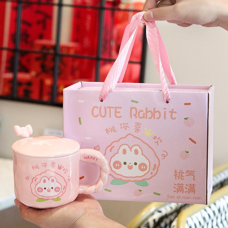 Cartoon Creative Practical Water Cup Mug Souvenir Ceramic Cup Set Gift