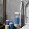 Disposable Toilet Brush Set Portable for Travel, Hotels, and Public Restrooms with Refill Sponge Heads