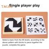 1 Set Hidden Puzzle Building Block Toy Brain Teaser Black White Wooden Block Board Game Toddlers Color Shape Learning Focus Training STEM Educational